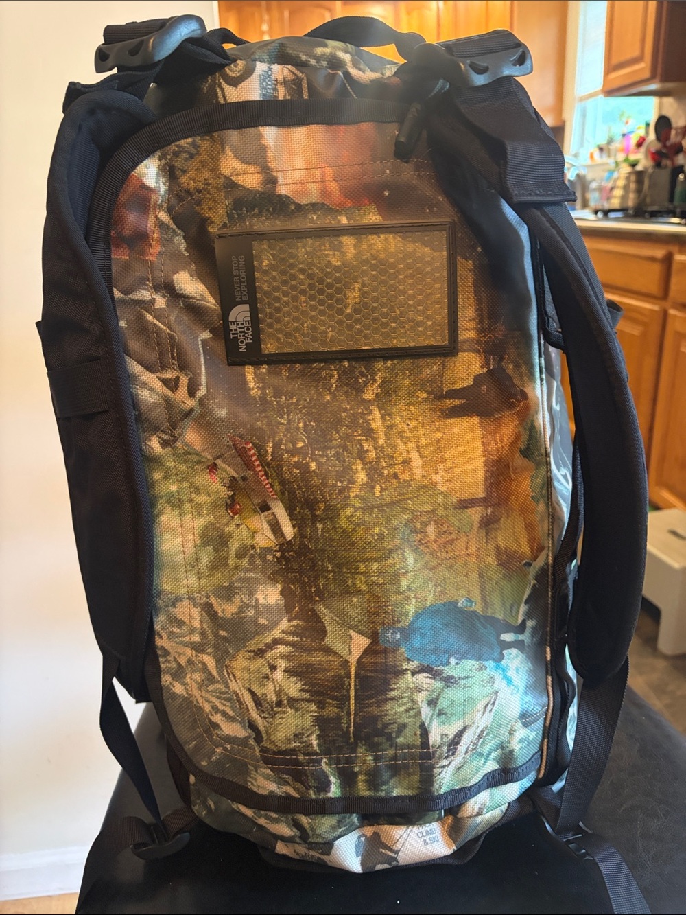 The North Face Men's Retro Berkeley pattern Backpack in Multicolor Print